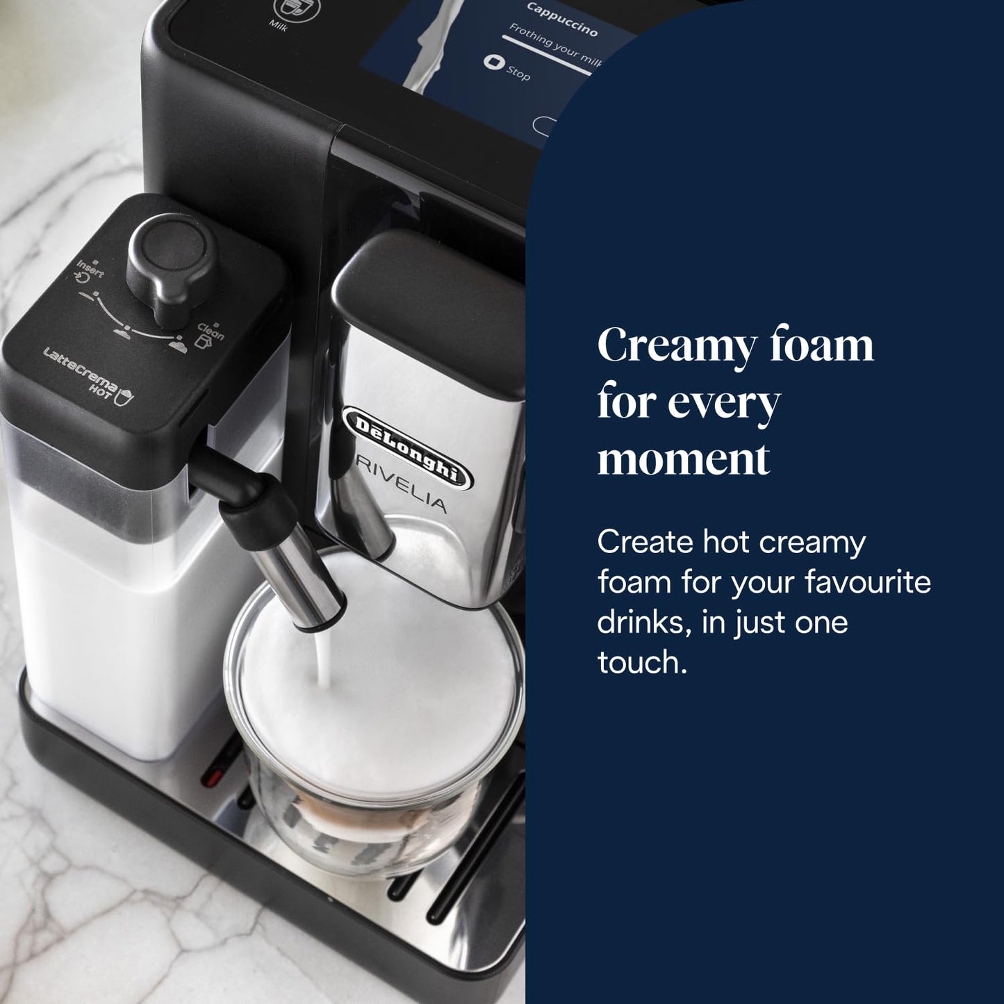 De'Longhi Rivelia - Automatic Coffee Machine 16 One-Touch Drinks Black