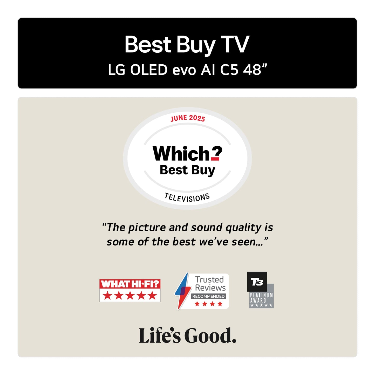 LG OLED48C55LA 48-Inch OLEDevo 4K UHD Smart TV, (α9 AI Processor, Dolby Atmos, Freeview Play and Amazon Alexa, 120Hz) [Model 2025]