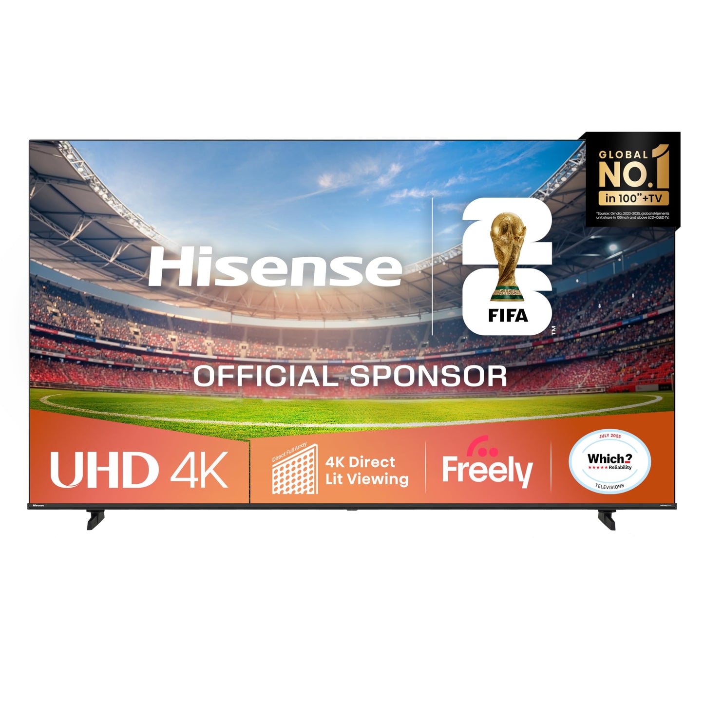 Hisense 85" 85A6QTUK 4K Ultra HD Smart AI TV - Hi-View AI Engine, precision colour, AI smooth motion, sports mode with Freely, Disney+, YouTube, Netflix