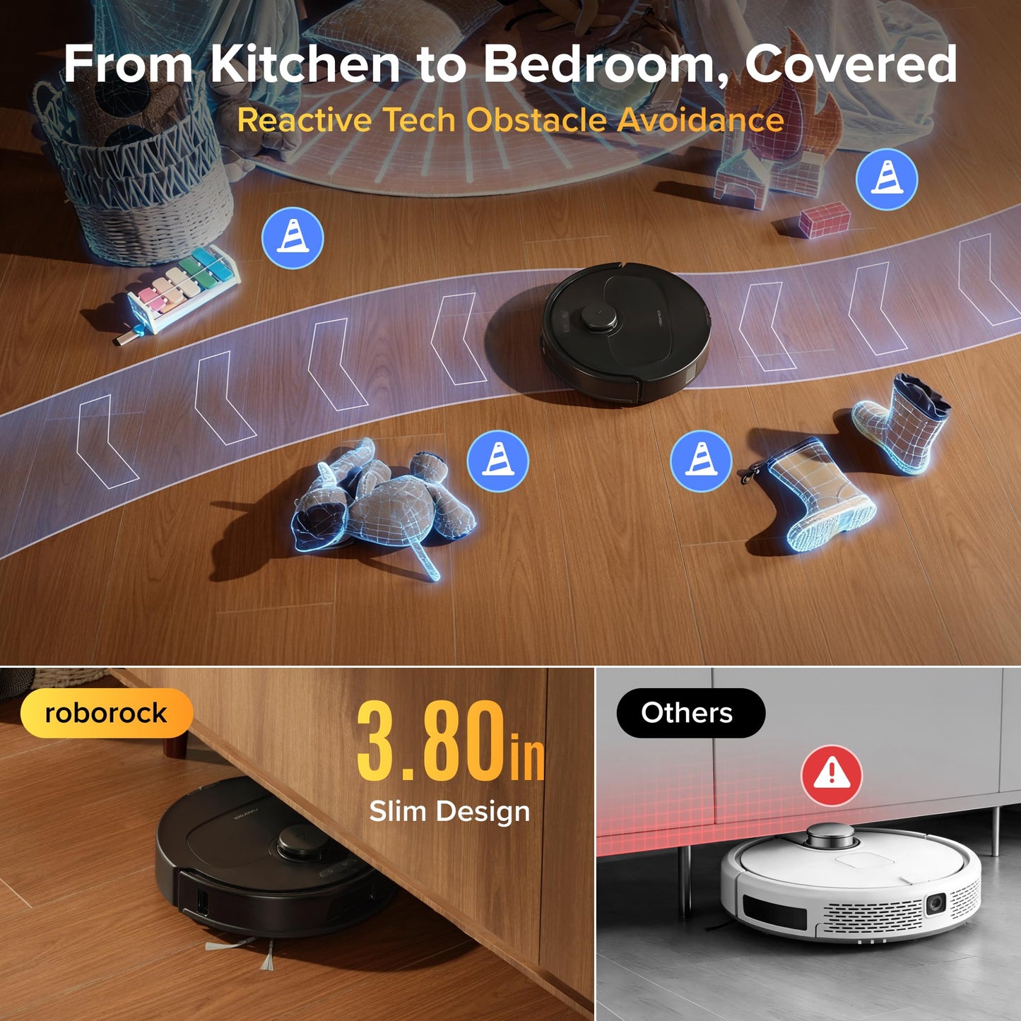 roborock Qrevo S Pro Robot Vacuum Cleaner with Mop, 18,500 Pa Suction