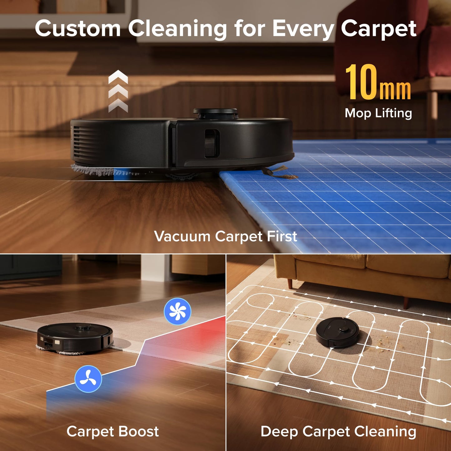 roborock Qrevo S Pro Robot Vacuum Cleaner with Mop, 18,500 Pa Suction