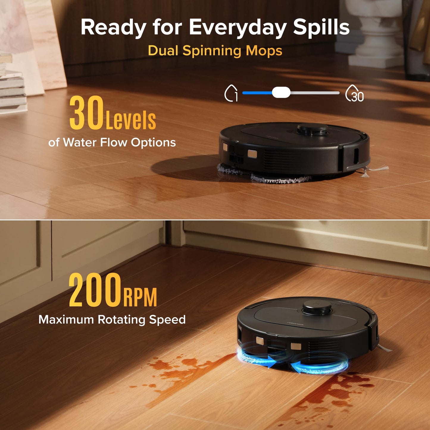 roborock Qrevo S Pro Robot Vacuum Cleaner with Mop, 18,500 Pa Suction
