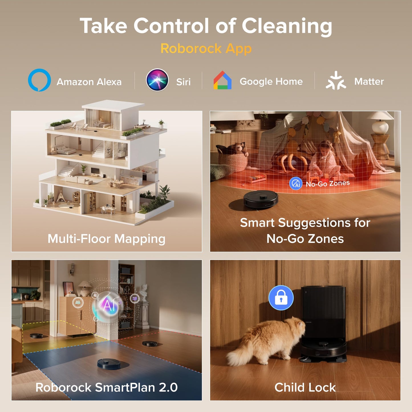 roborock Qrevo S Pro Robot Vacuum Cleaner with Mop, 18,500 Pa Suction