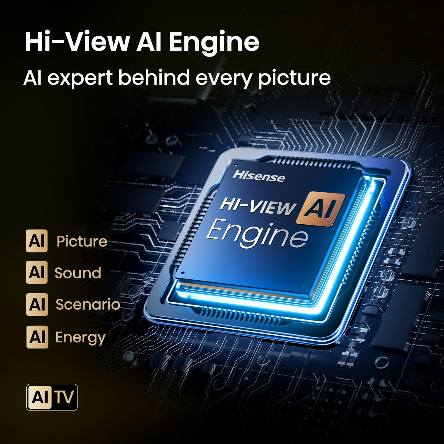 Hisense 85" 85A6QTUK 4K Ultra HD Smart AI TV - Hi-View AI Engine, precision colour, AI smooth motion, sports mode with Freely, Disney+, YouTube, Netflix